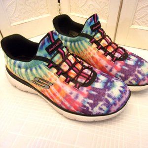 Women's Skechers Slip On Shoes 149132 Rainbow Tie Dye US 9.5 EU 39.5